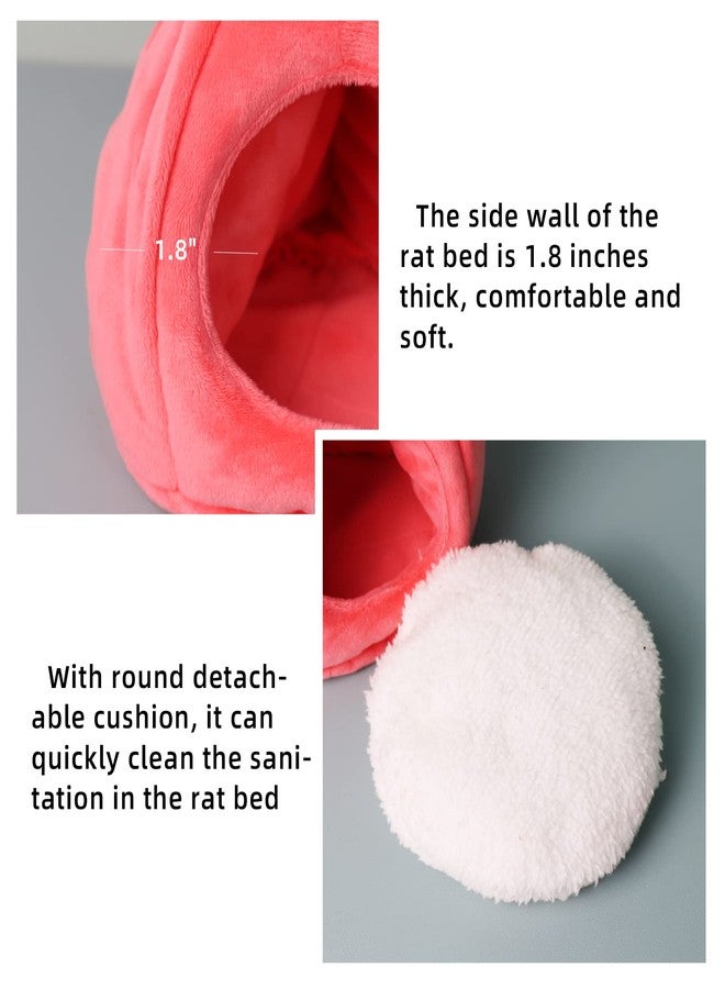 HardcorePet Pet Hideout House - Rat Beds, Small Animal Washable Cage Accessories - Hamster, Syrian Hideout, Sugar Glider Hammock for Dwarf Hamsters, Squirrel, Chipmunks - Pink - Image 5